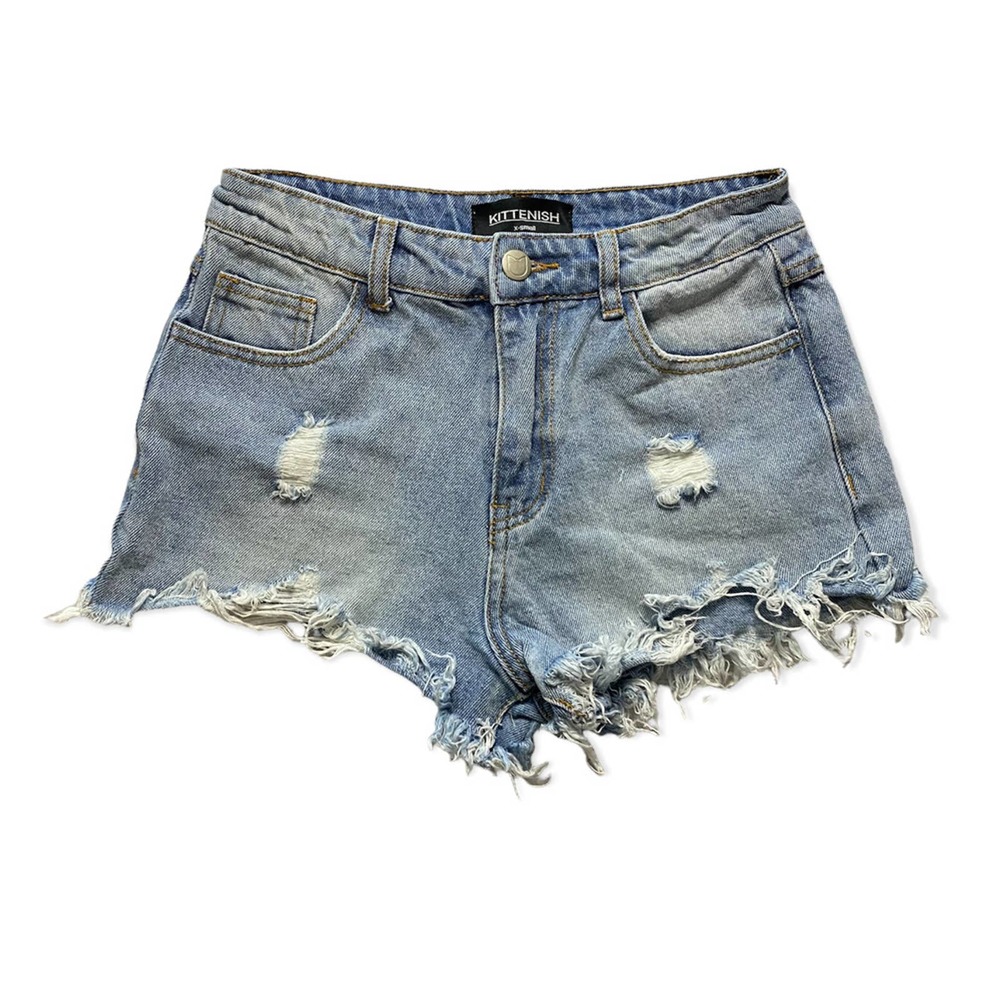 KITTENISH Denim Distressed Women's Shorts Size XS